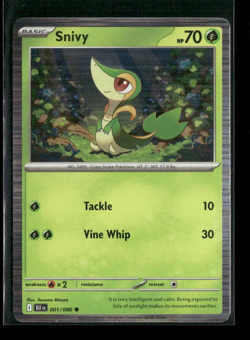 Snivy Common Sv: Black Bolt 001/086 Nm 1