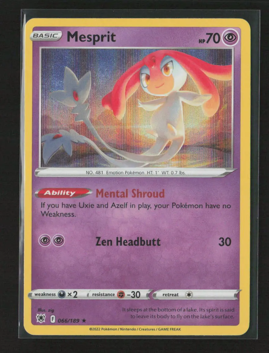 Mesprit Holo Rare Swsh10: Astral Radiance 066/189 Nm 1