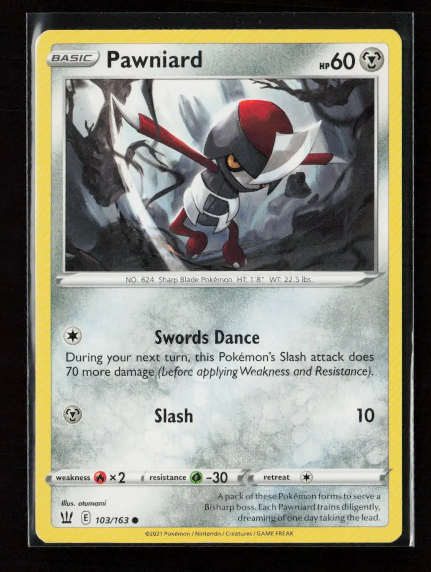 Pawniard Common Swsh05: Battle Styles 103/163 Lp 1