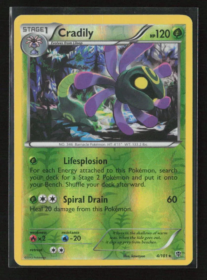 Cradily Rare Plasma Blast 4/101 Lp 1