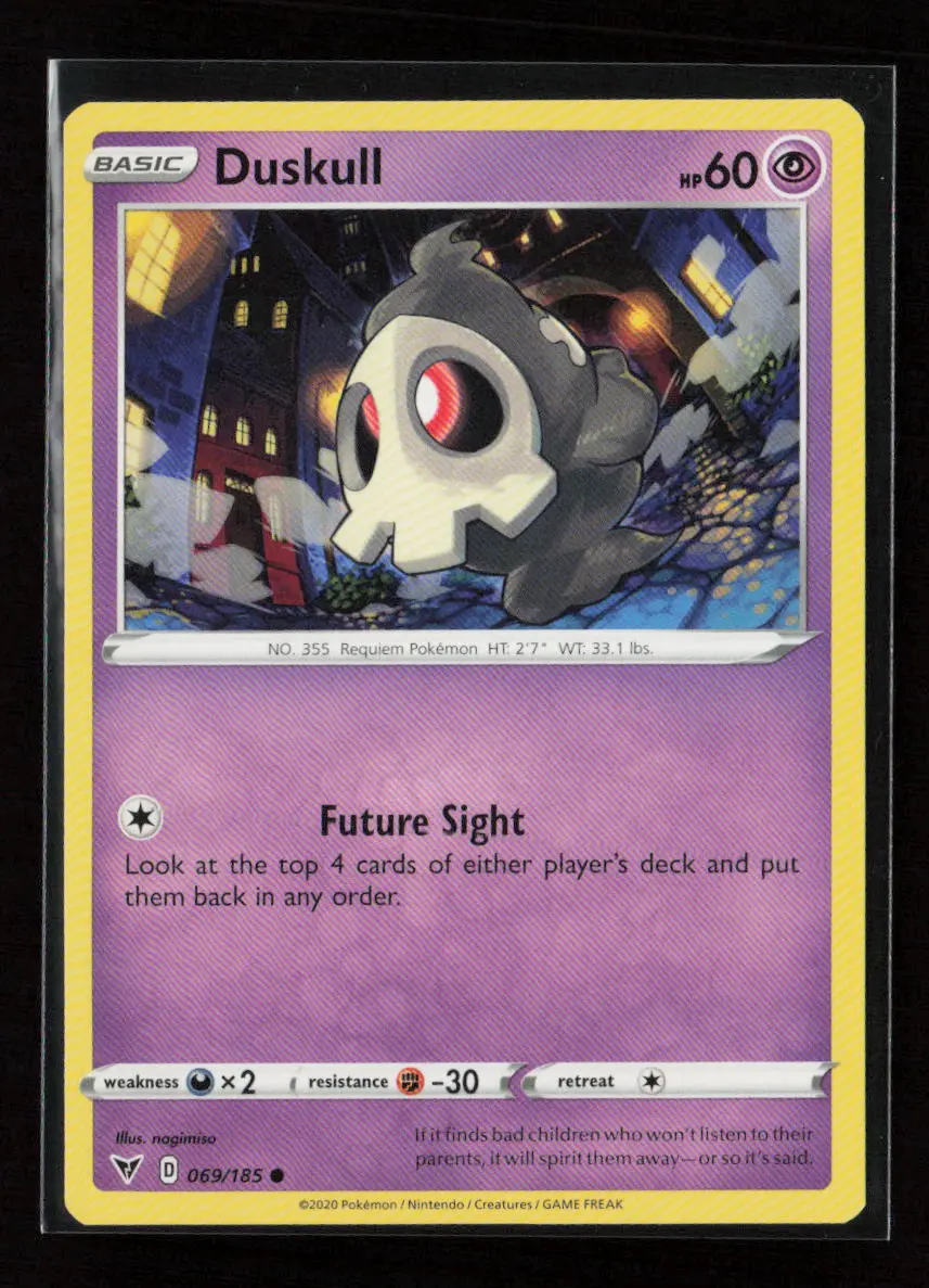 Duskull Common Swsh04: Vivid Voltage 069/185 Lp 1