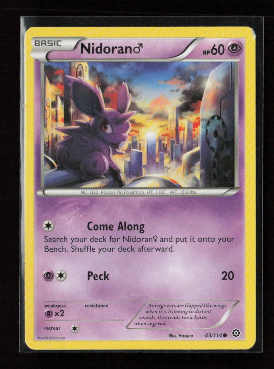 Nidoran M Common Xy - Steam Siege 43/114 Mp 1