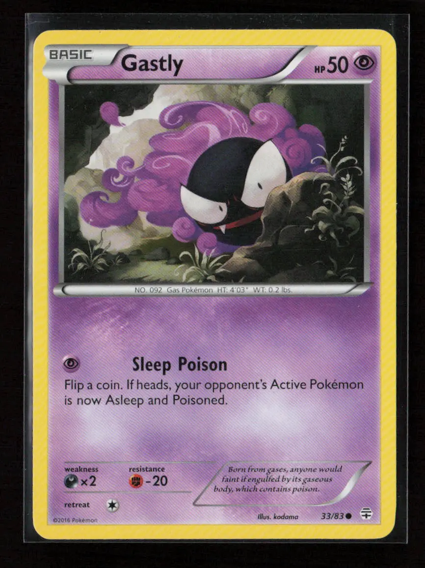 Gastly Common Generations 33/83 Lp 1