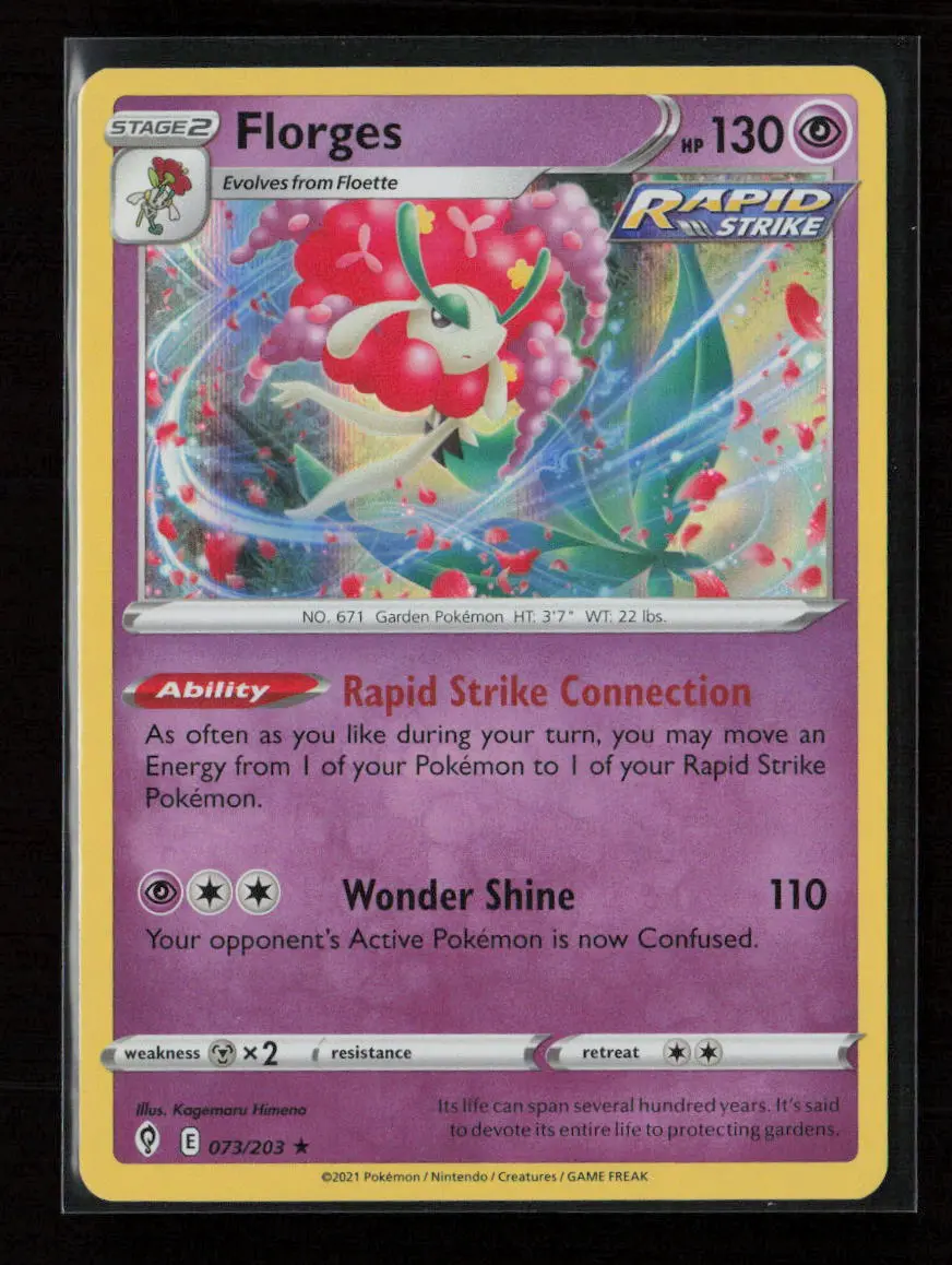 Florges Holo Rare Swsh07: Evolving Skies 073/203 Nm 1