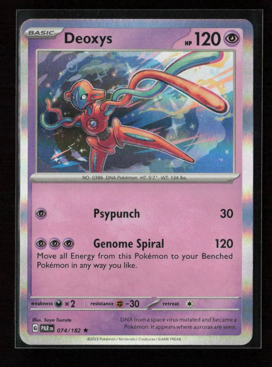 Deoxys Rare Sv04: Paradox Rift 074/182 Nm 1