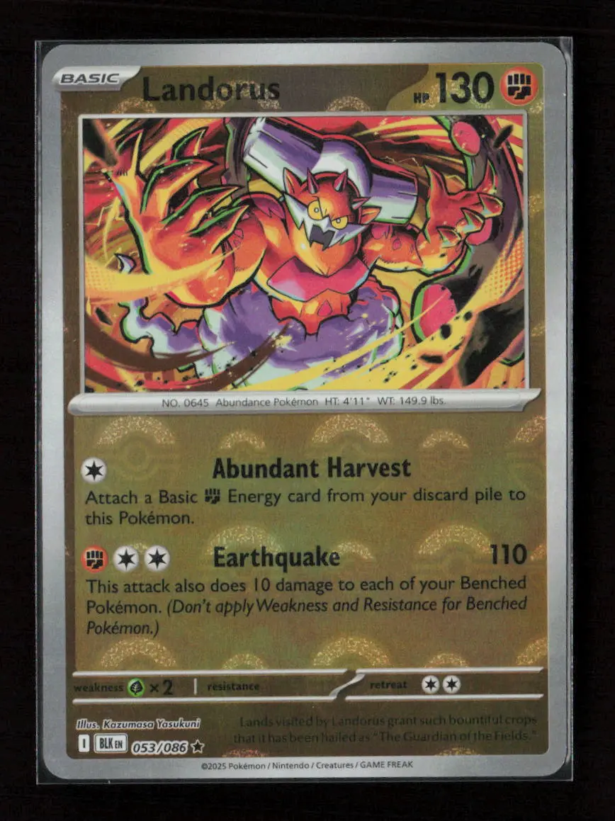 Landorus (Poke Ball Pattern) Rare Sv: Black Bolt 053/086 Nm 1