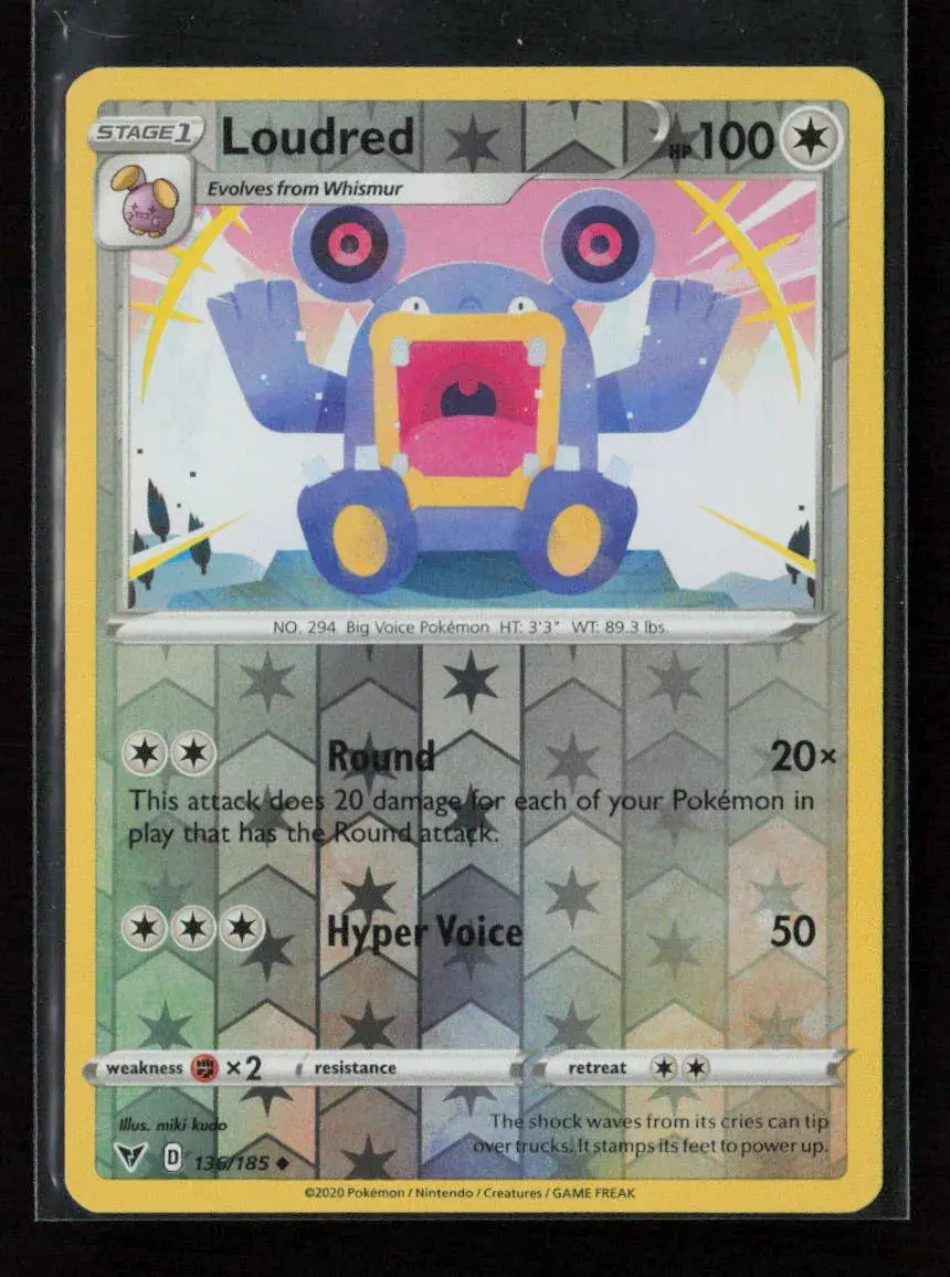 Loudred Uncommon Swsh04: Vivid Voltage 136/185 Lp 1