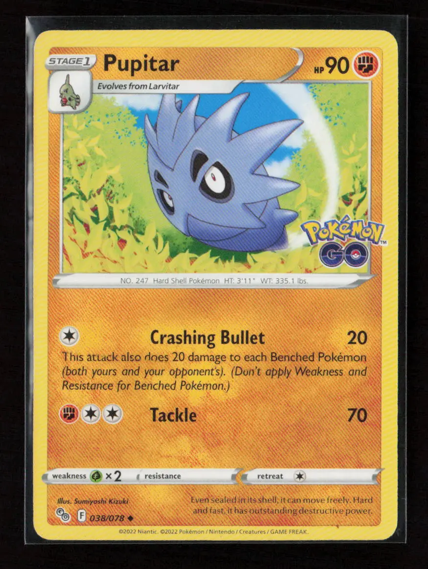 Pupitar Uncommon Pokemon Go 038/078 Lp 1