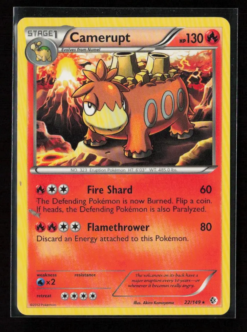 Camerupt Rare Boundaries Crossed 22/149 Lp 1