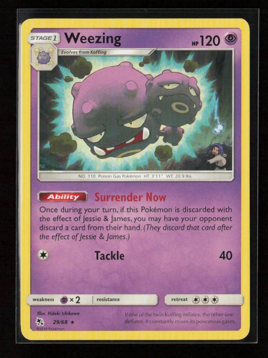 Weezing Rare Hidden Fates 29/68 Nm 1