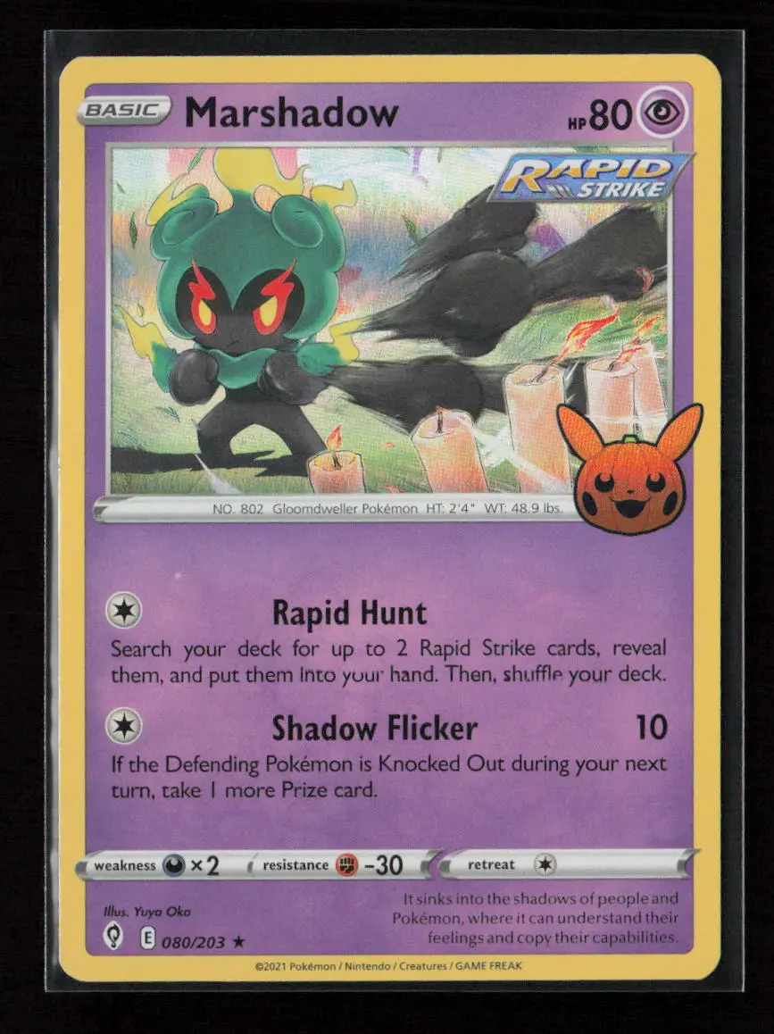 Marshadow Holo Rare Trick Or Trade Booster Bundle 2023 080/203 Lp 1