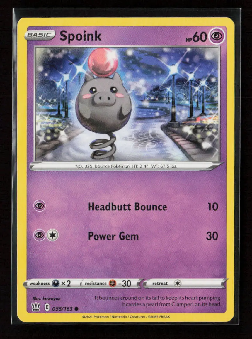 Spoink Common Swsh05: Battle Styles 055/163 Lp 1
