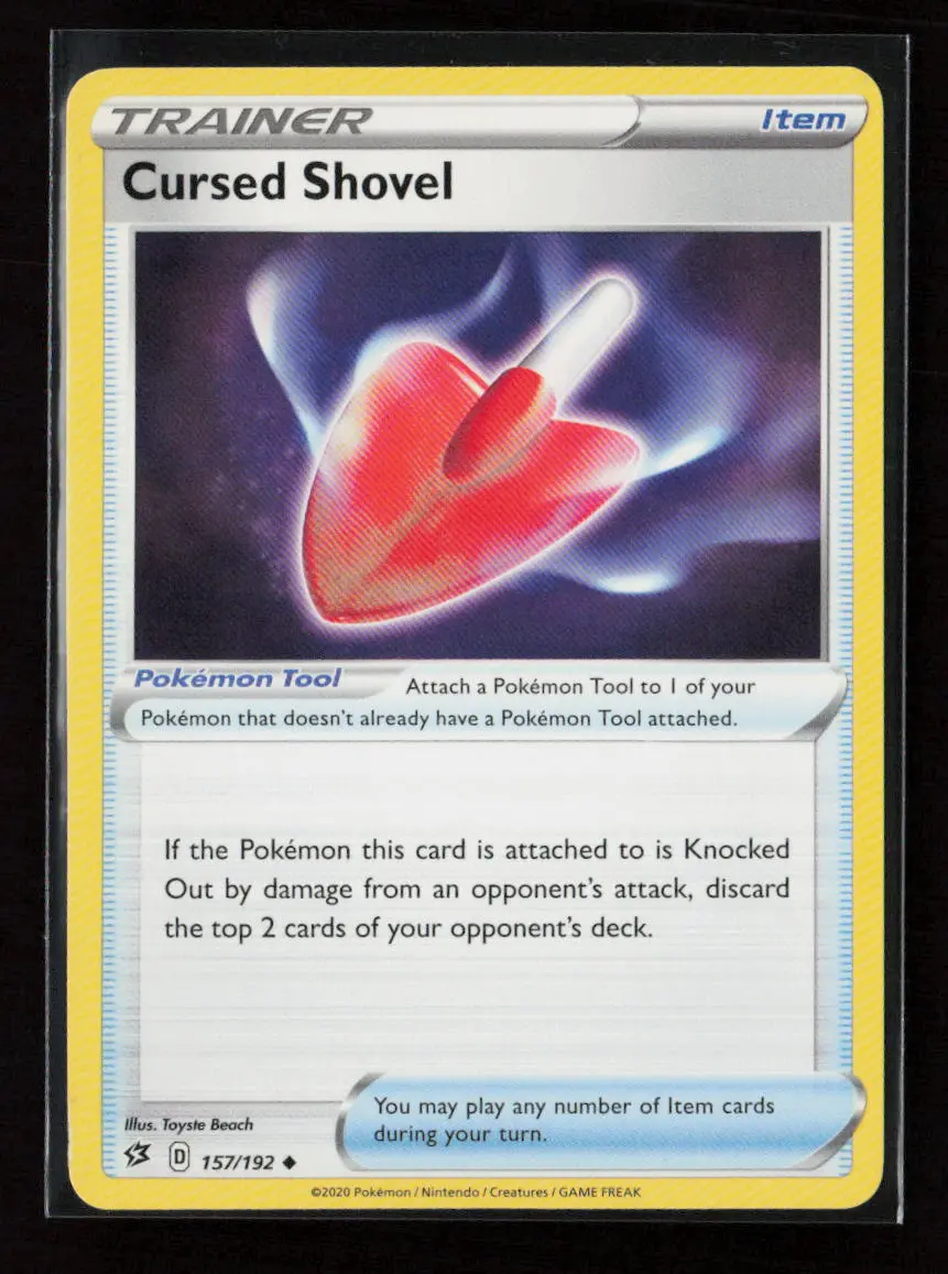 Cursed Shovel Uncommon Swsh02: Rebel Clash 157/192 Lp 1