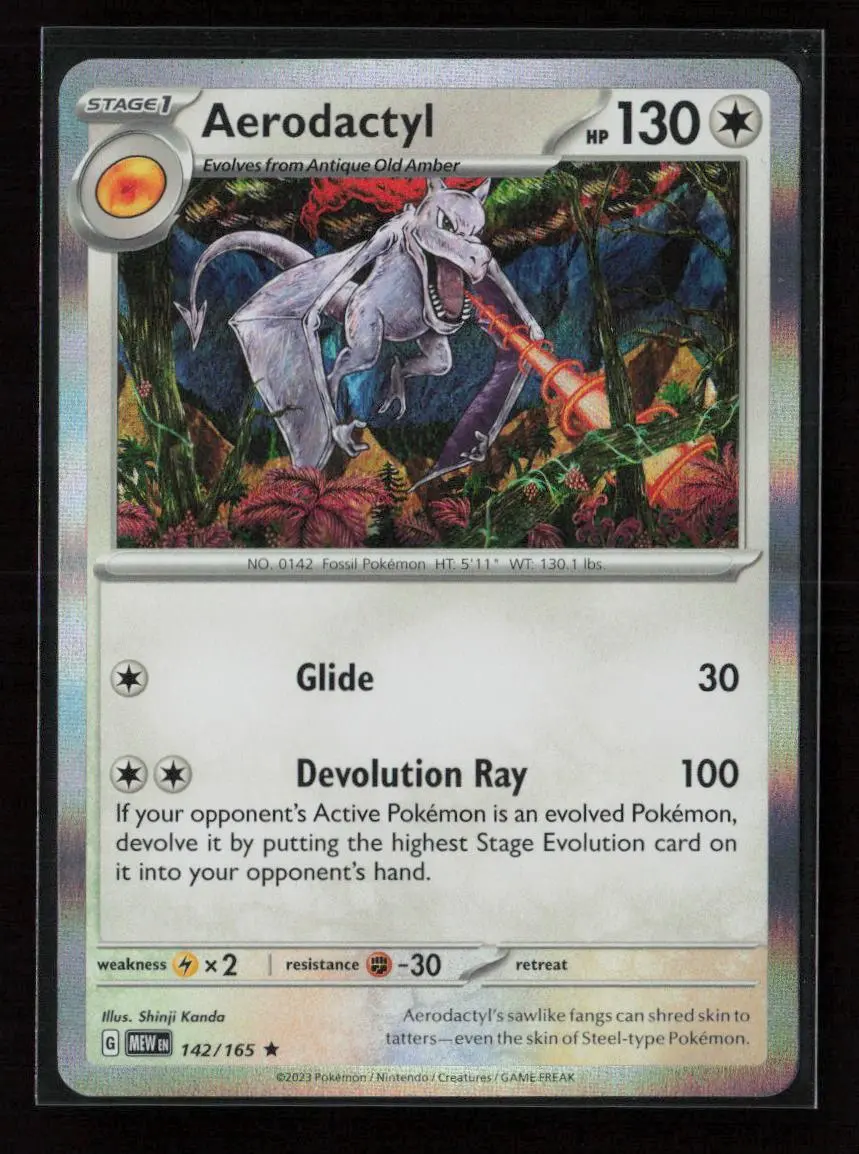 Aerodactyl Rare Sv: Scarlet & Violet 151 142/165 Nm 1