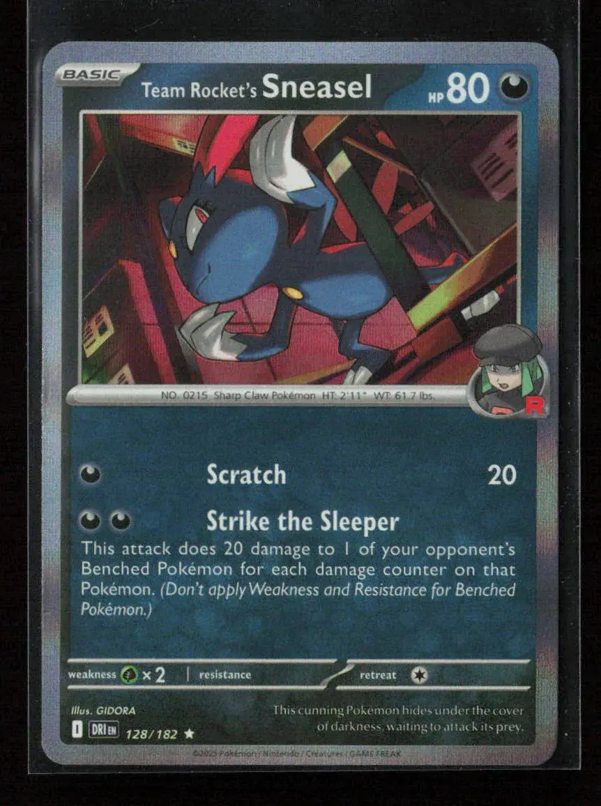 Team Rocket's Sneasel Rare Sv10: Destined Rivals 128/182 Nm 1