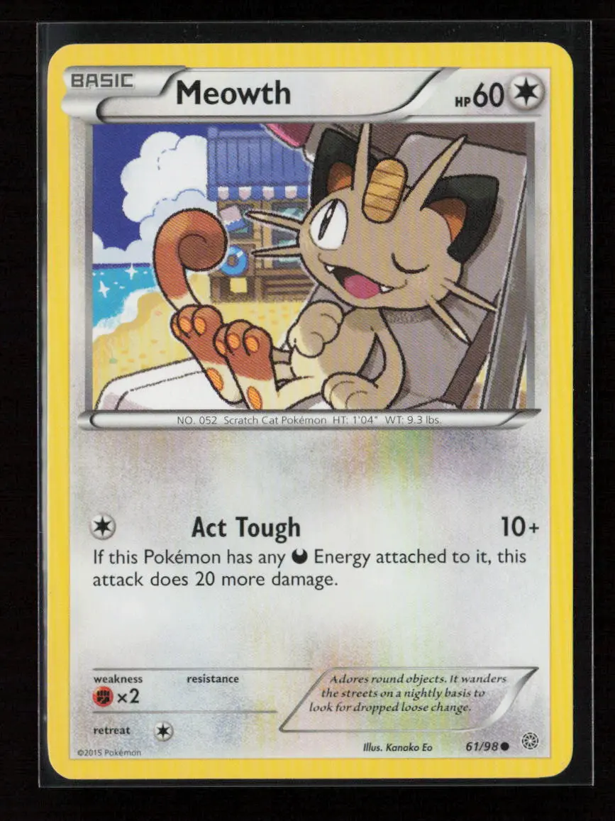Meowth Common Xy - Ancient Origins 61/98 Mp 1