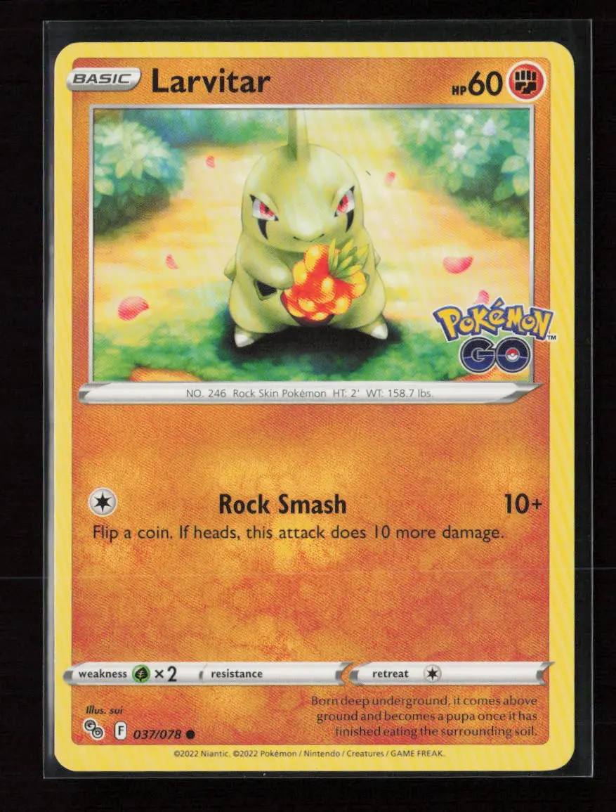 Larvitar Common Pokemon Go 037/078 Nm 1