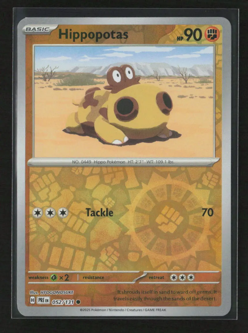 Hippopotas Common Sv: Prismatic Evolutions 052/131 Nm 1
