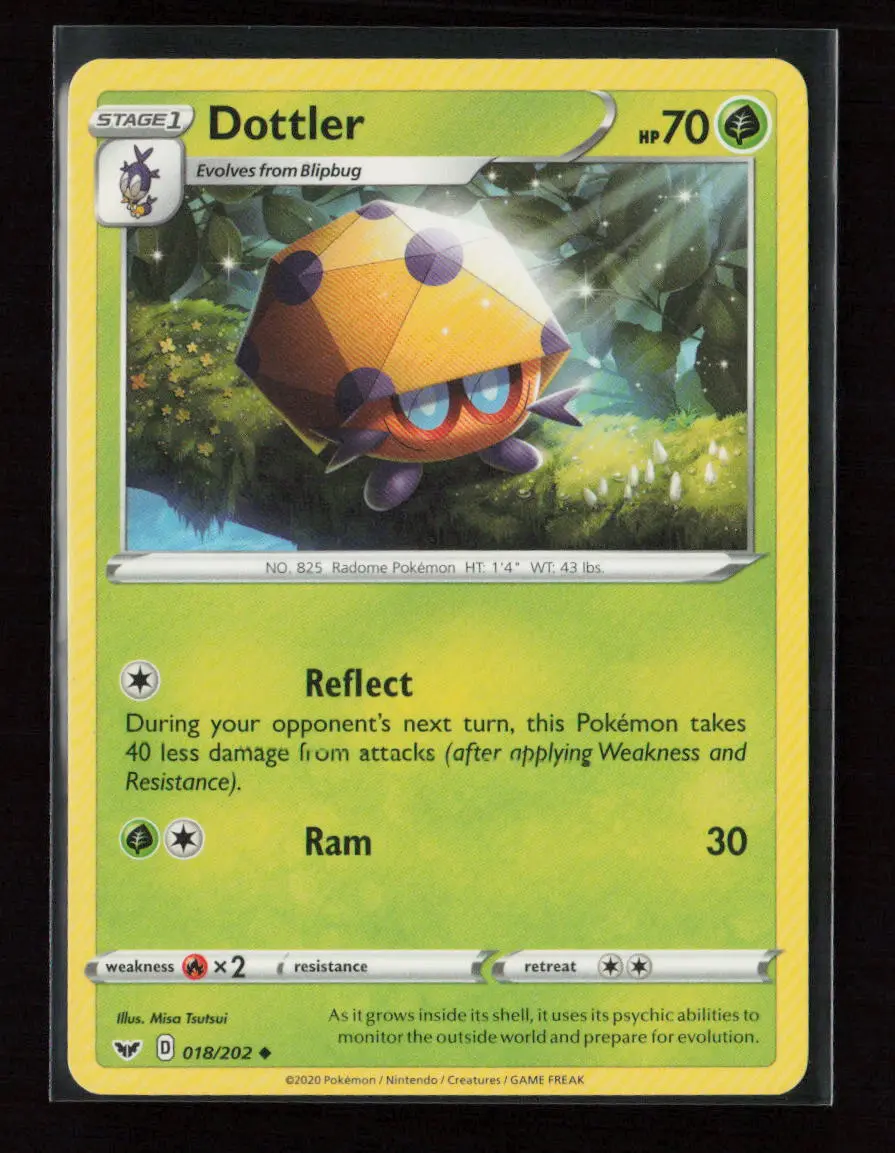 Dottler Uncommon Swsh01: Sword & Shield Base Set 018/202 Lp 1