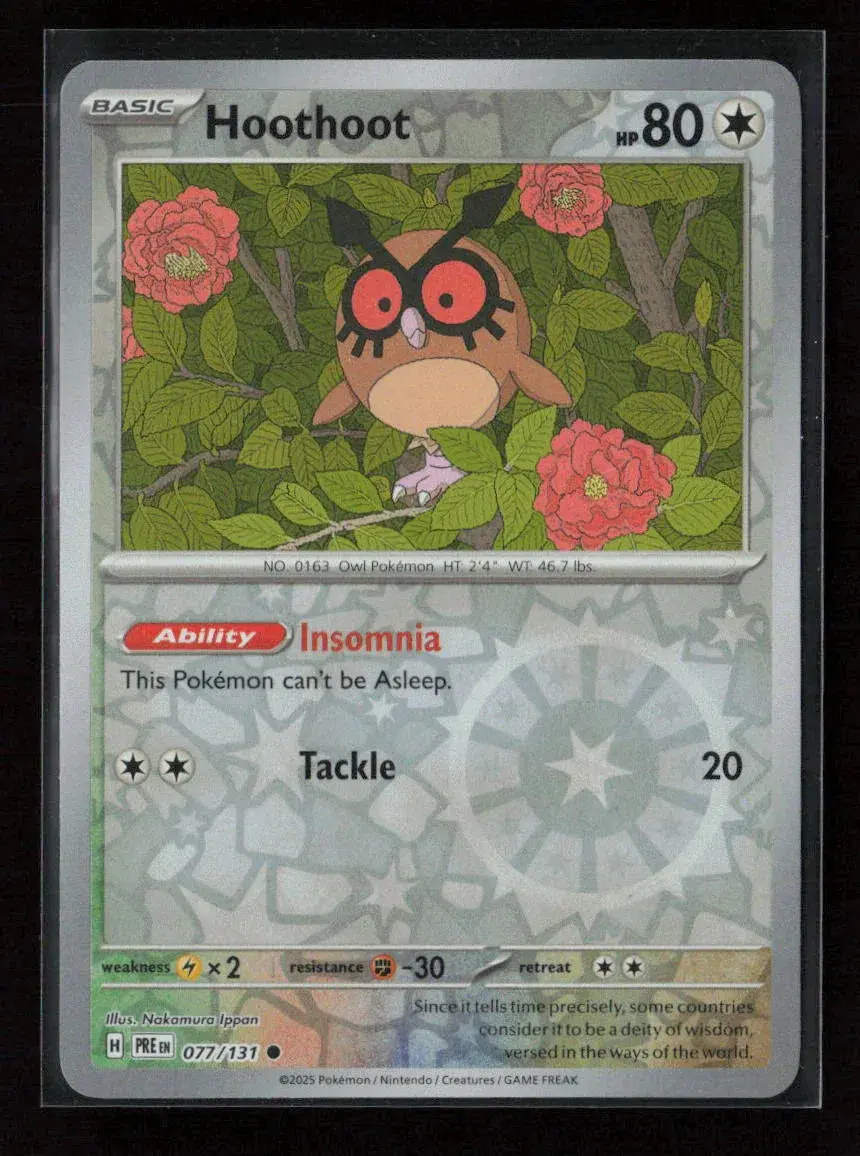 Hoothoot Common Sv: Prismatic Evolutions 077/131 Nm 1