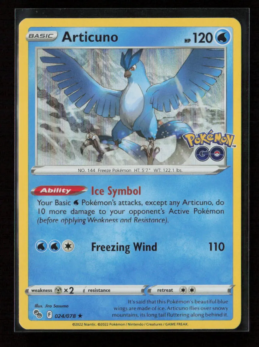 Articuno Holo Rare Pokemon Go 024/078 Nm 1