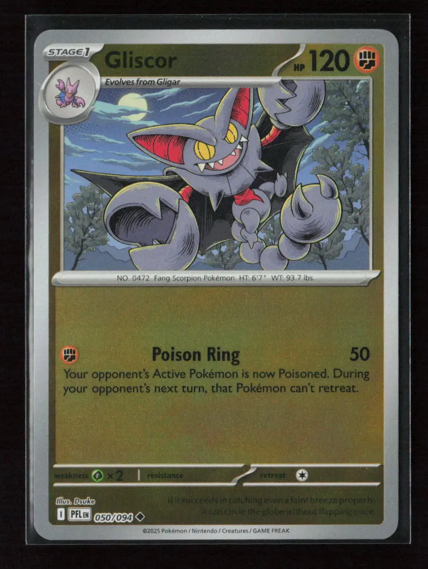 Gliscor Uncommon Me02: Phantasmal Flames 050/094 Nm 1