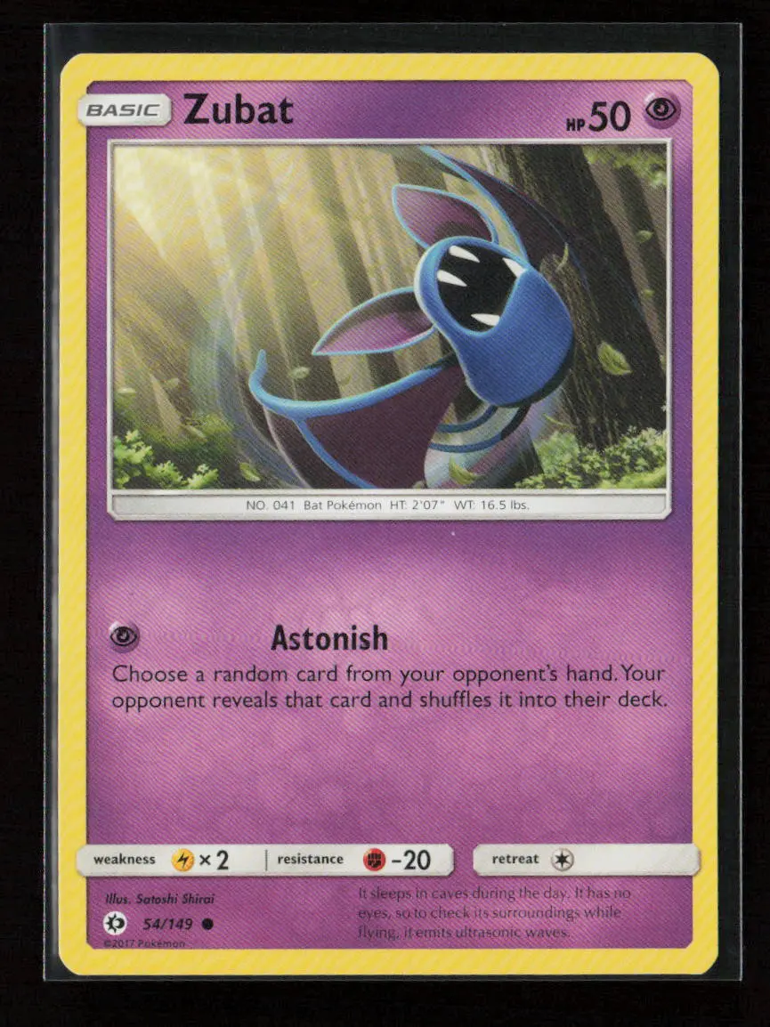 Zubat Common Sm Base Set 54/149 Lp 1