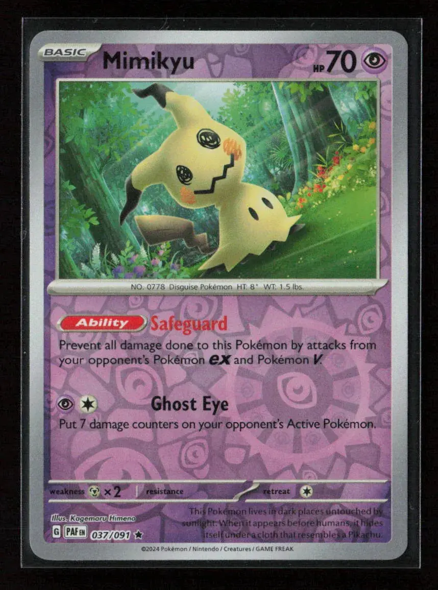 Mimikyu - Rare Sv: Paldean Fates 037/091 Nm 1
