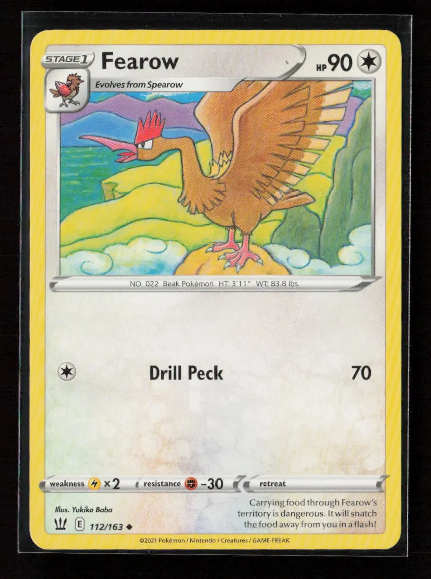 Fearow Uncommon Swsh05: Battle Styles 112/163 Lp 1