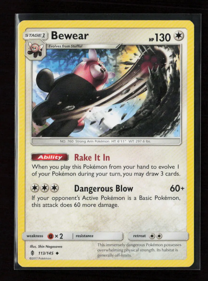 Bewear Uncommon Sm - Guardians Rising 113/145 Lp 1