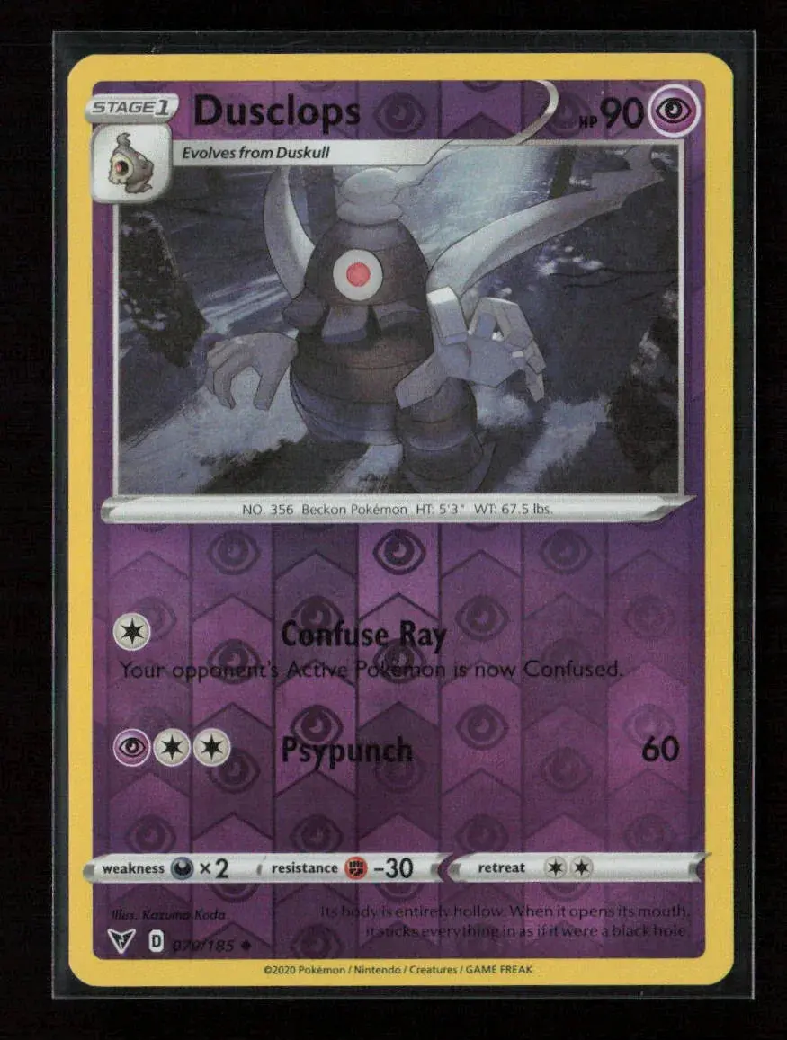 Dusclops Uncommon Swsh04: Vivid Voltage 070/185 Nm 1