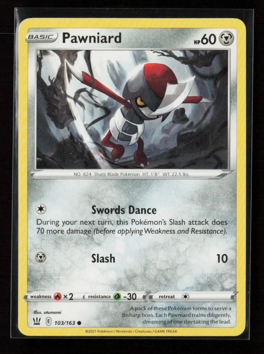 Pawniard Common Swsh05: Battle Styles 103/163 Lp 1