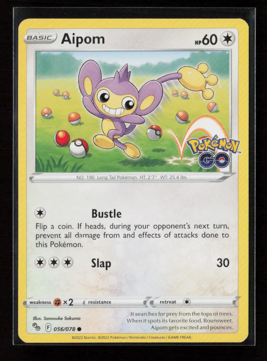 Aipom Common Pokemon Go 056/078 Lp 1