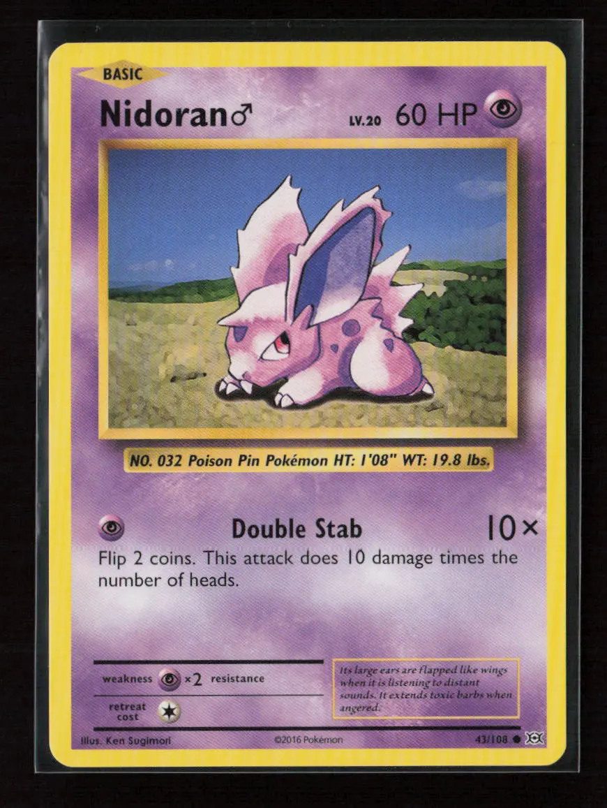 Nidoran M Common Xy - Evolutions 43/108 Lp 1
