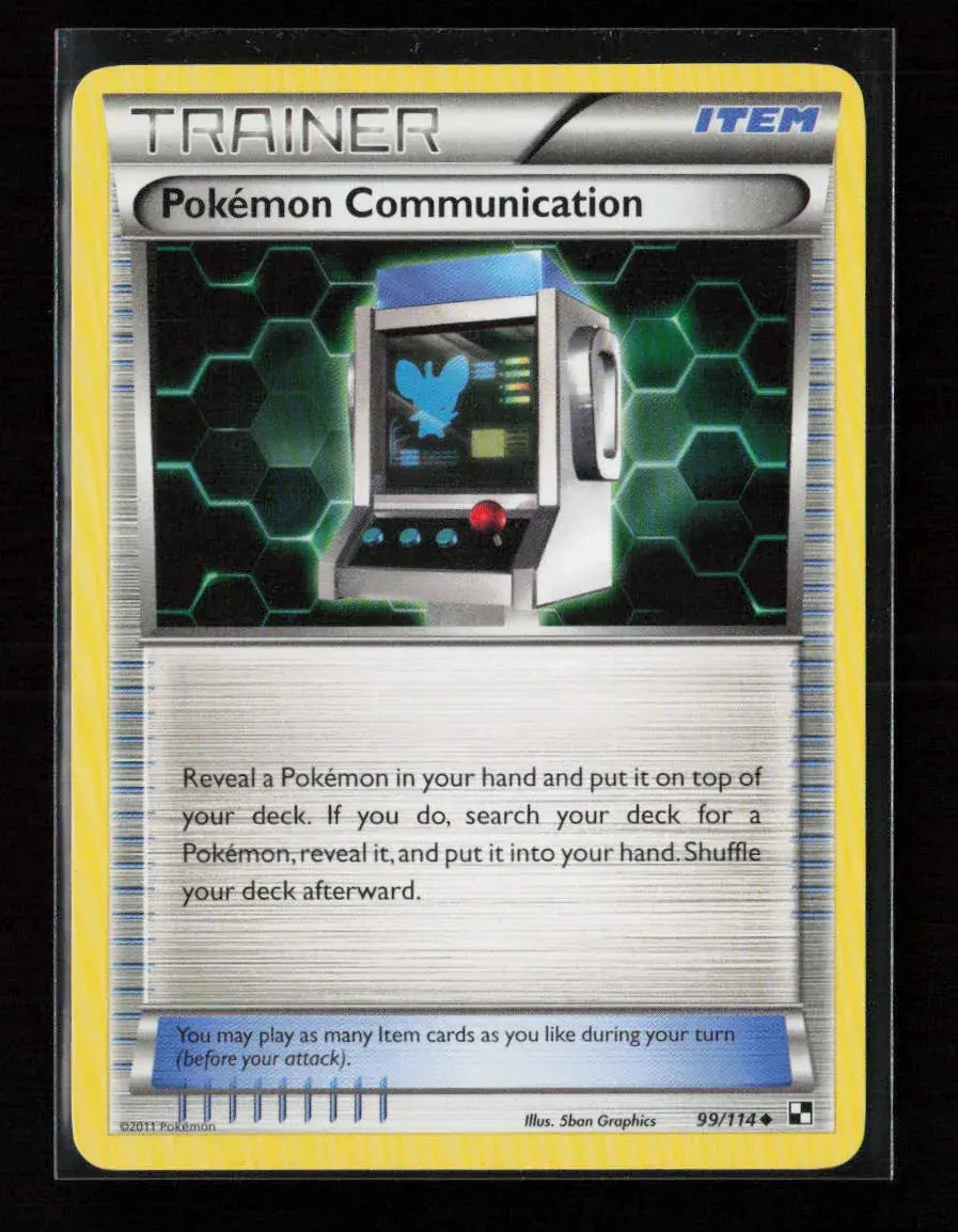 Pokemon Communication Uncommon Black And White 99/114 Lp 1