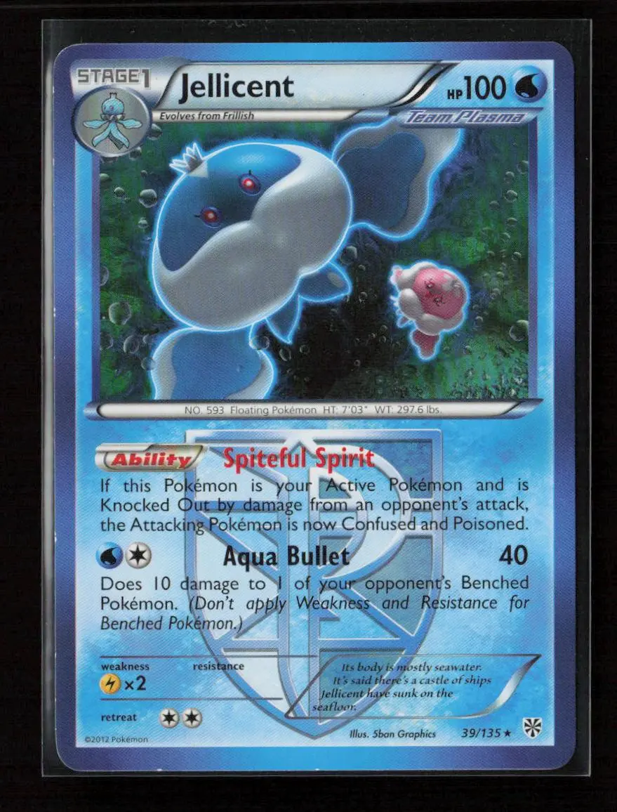 Jellicent (Team Plasma) Rare Plasma Storm 39/135 Lp 1