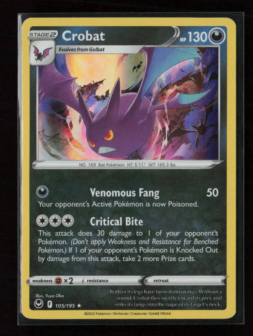 Crobat Holo Rare Swsh12: Silver Tempest 105/195 Lp 1