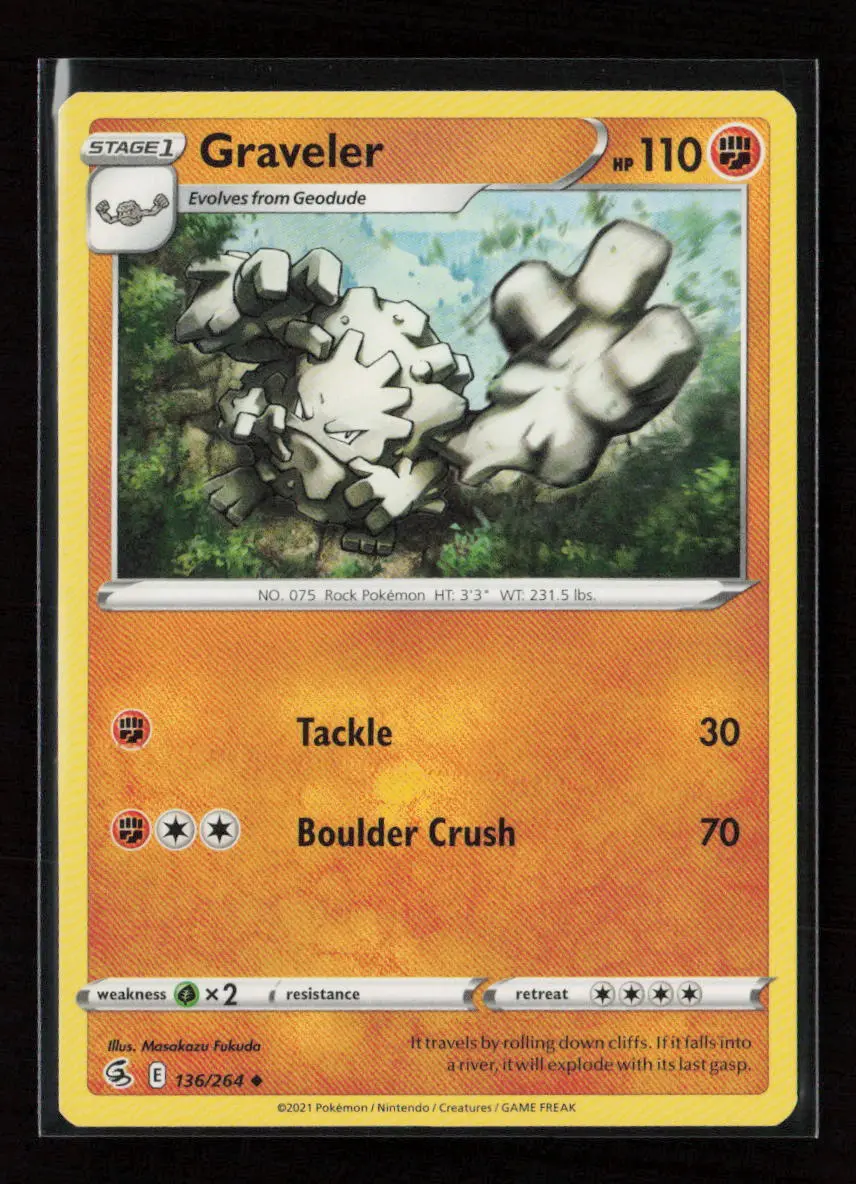 Graveler Uncommon Swsh08: Fusion Strike 136/264 Lp 1