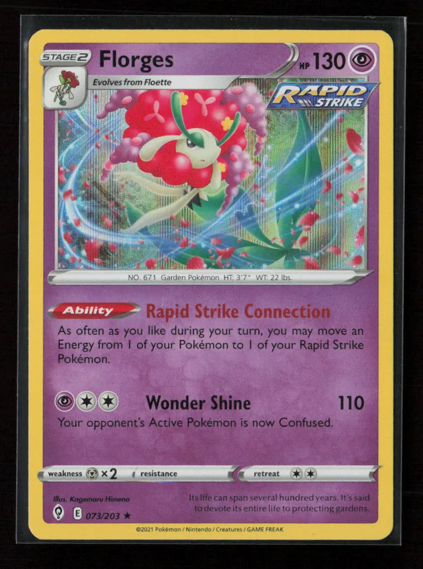 Florges Holo Rare Swsh07: Evolving Skies 073/203 Lp 1