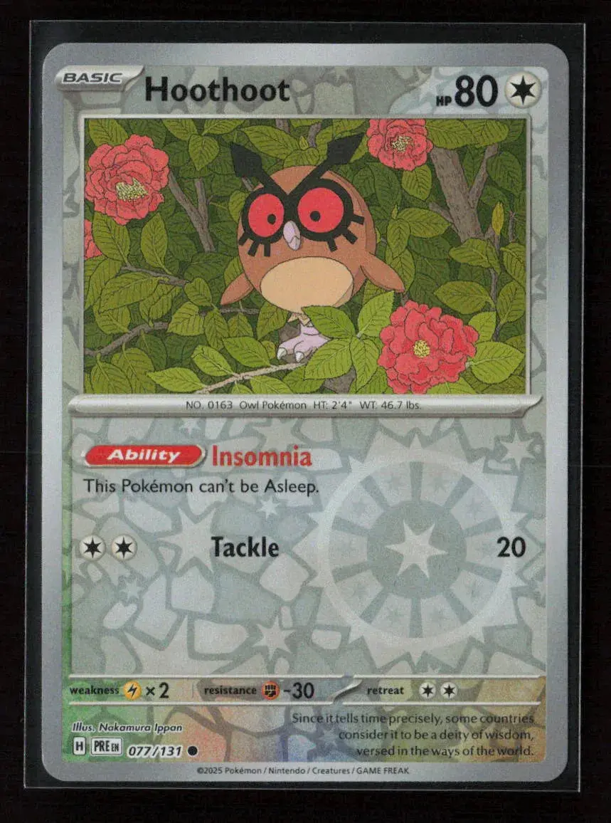 Hoothoot Common Sv: Prismatic Evolutions 077/131 Nm 1