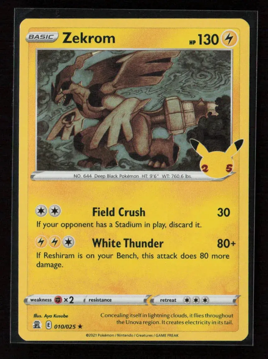 Zekrom Holo Rare Celebrations 010/025 Nm 1