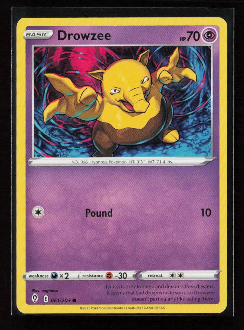 Drowzee Common Swsh07: Evolving Skies 061/203 Lp 1