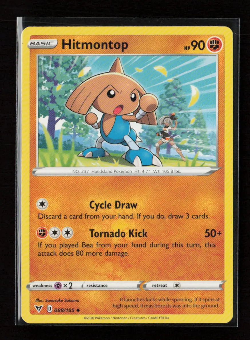 Hitmontop Uncommon Swsh04: Vivid Voltage 088/185 Lp 1
