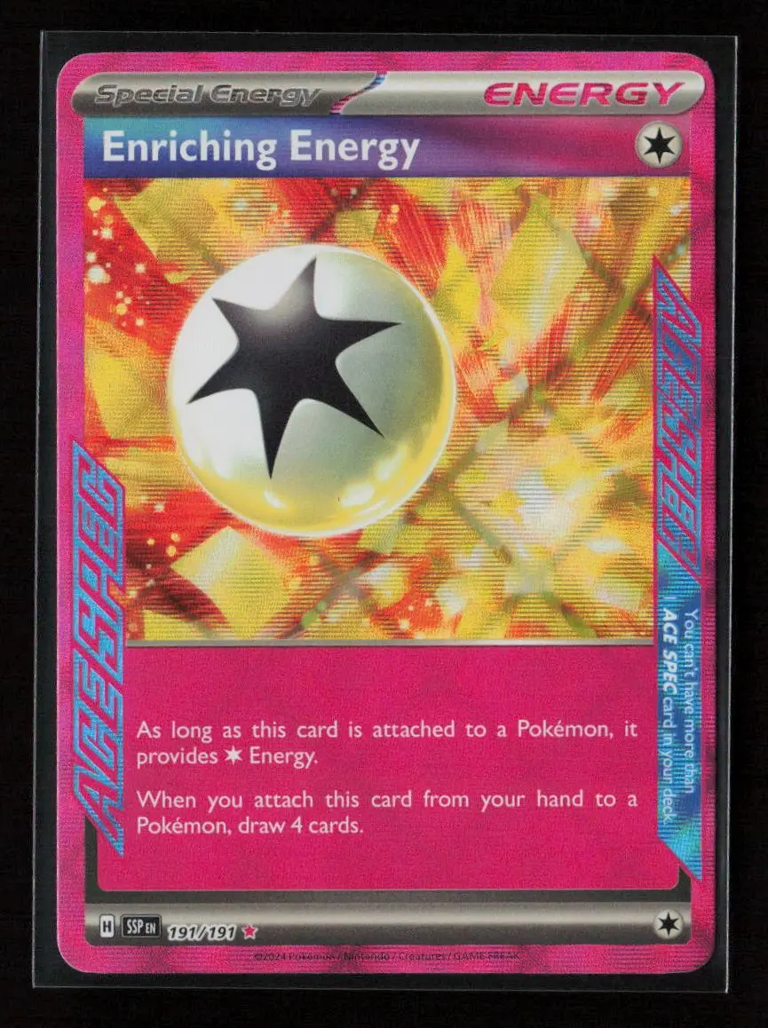 Enriching Energy Ace Spec Rare Sv08: Surging Sparks 191/191 Nm 1