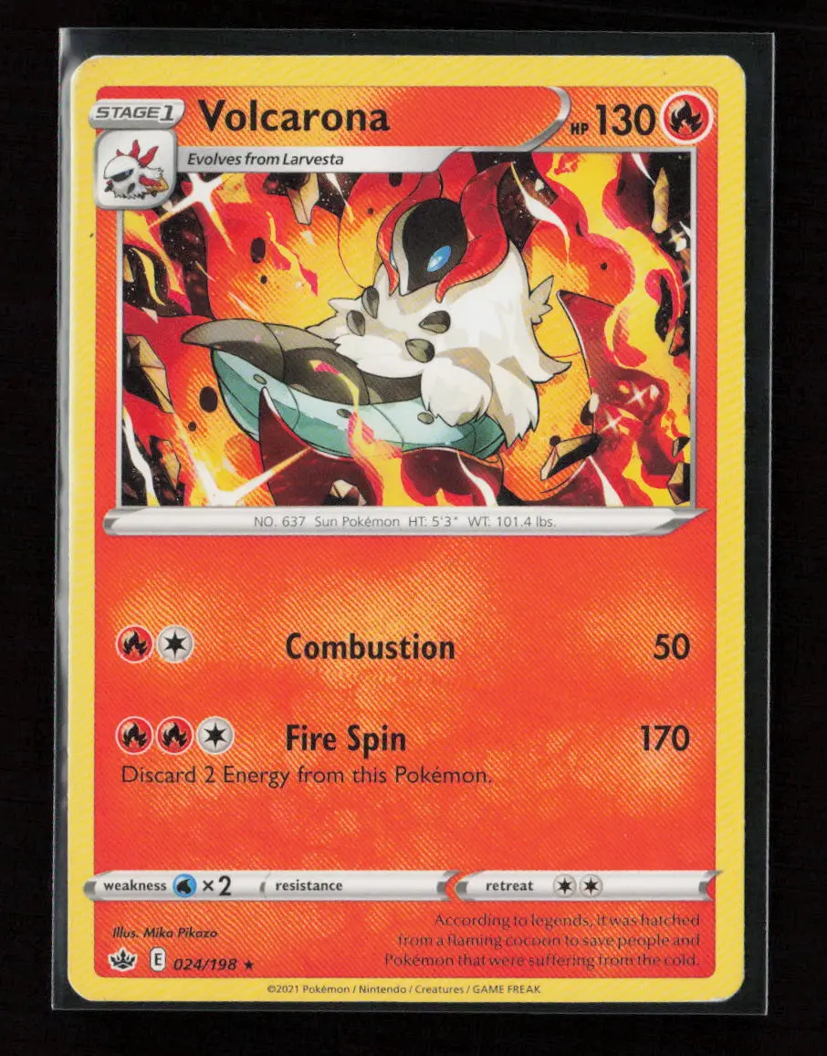 Volcarona Rare Swsh06: Chilling Reign 024/198 Lp 1