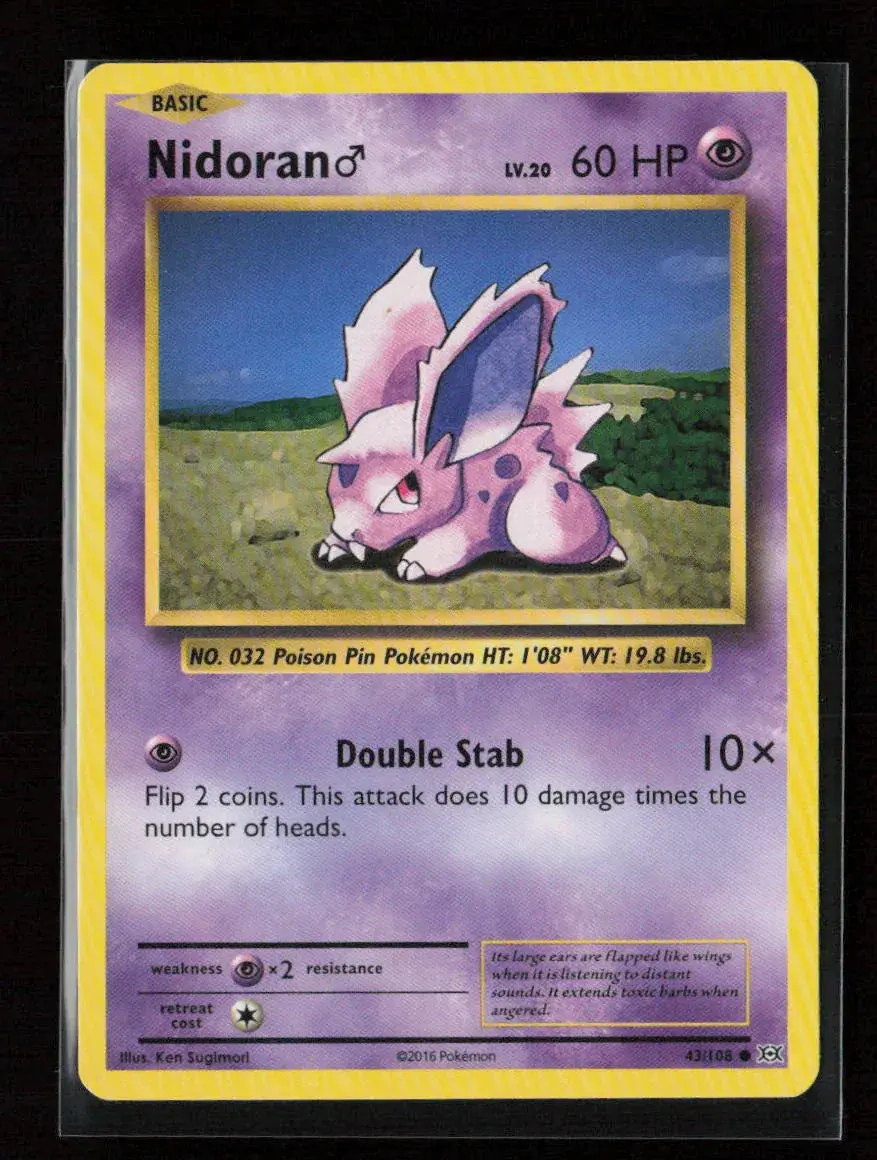 Nidoran M Common Xy - Evolutions 43/108 Lp 1