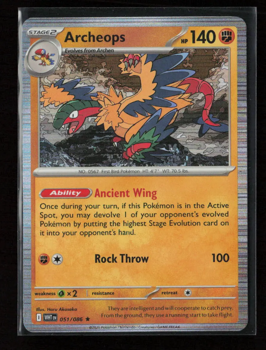 Archeops Rare Sv: White Flare 051/086 Nm 1
