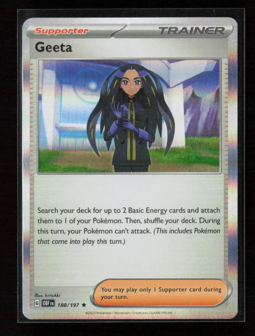Geeta Rare Sv03: Obsidian Flames 188/197 Nm 1