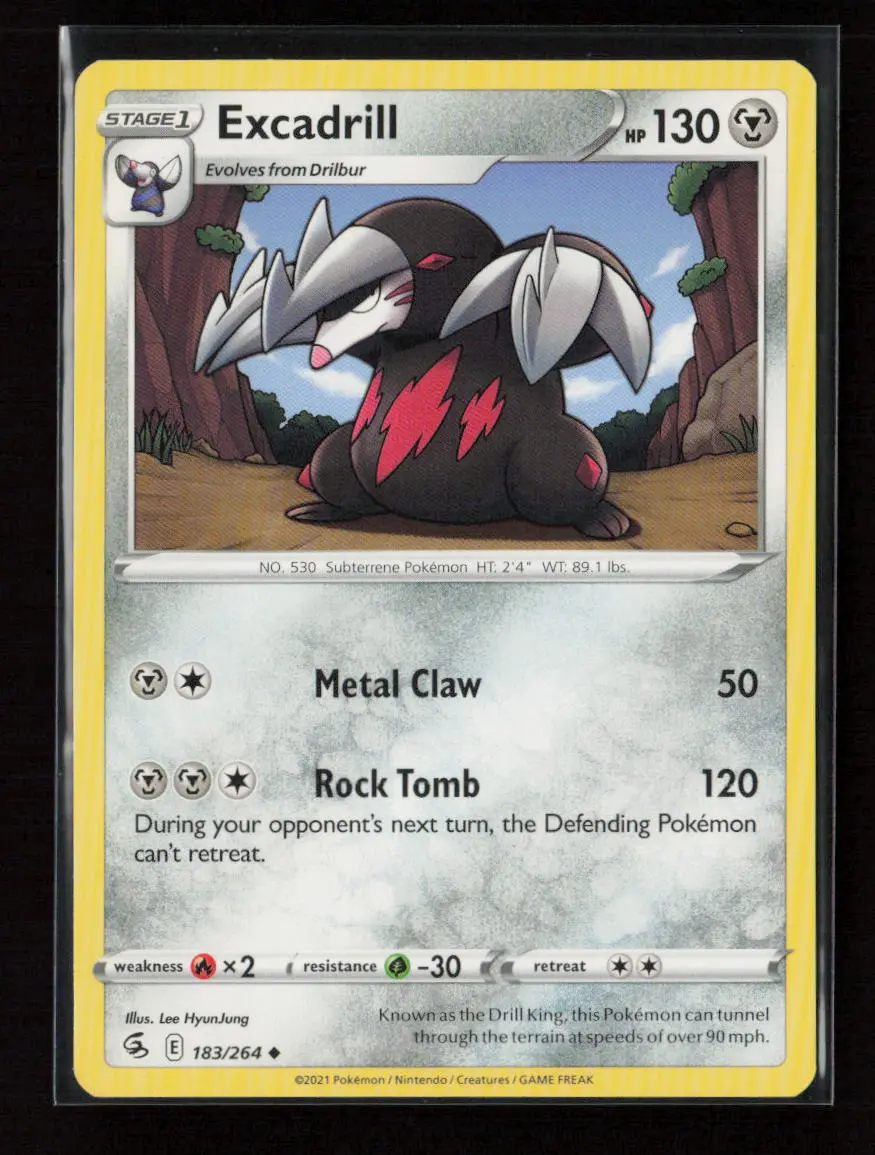 Excadrill Uncommon Swsh08: Fusion Strike 183/264 Lp 1