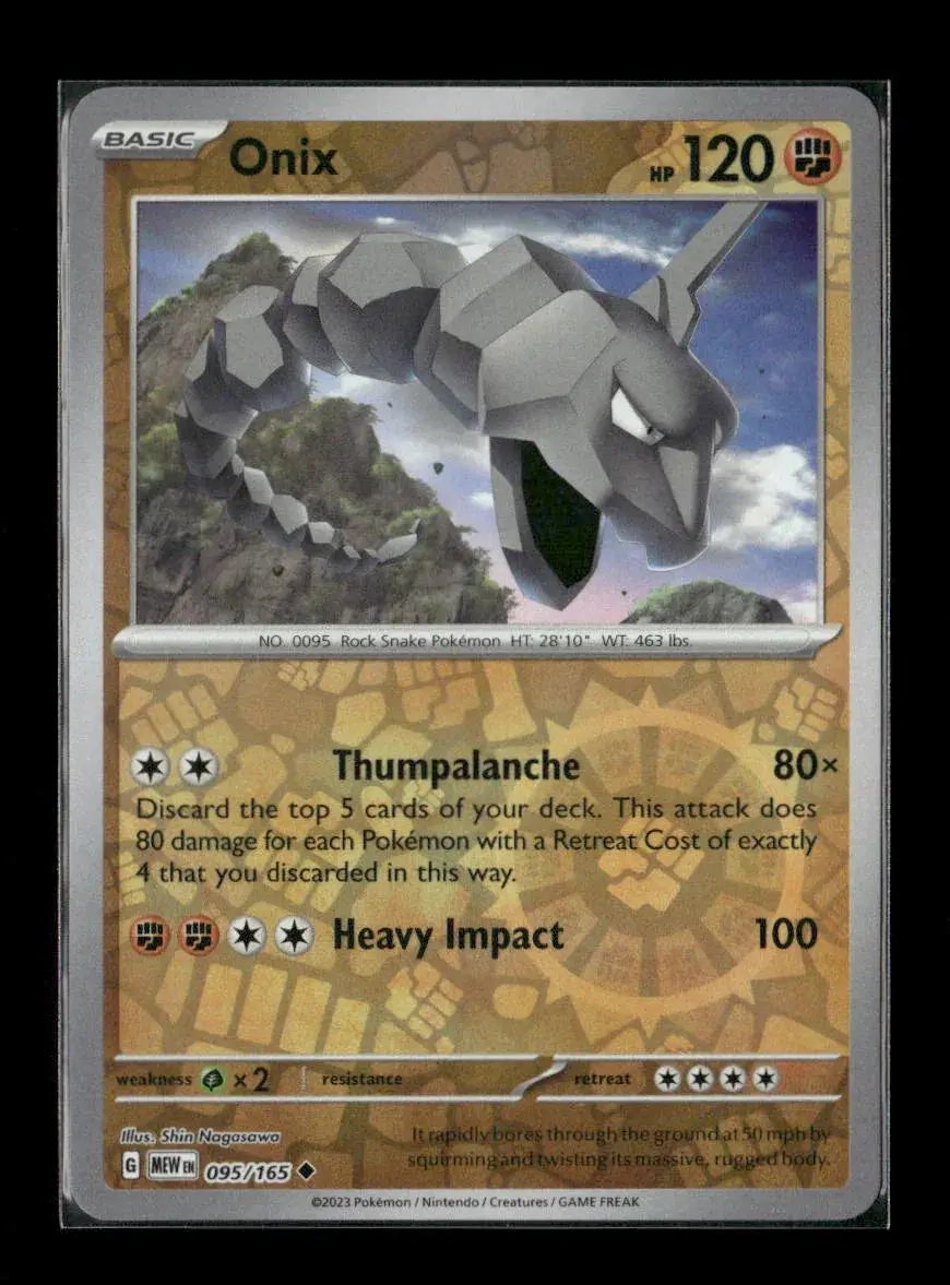 Onix Uncommon Sv: Scarlet & Violet 151 095/165 Lp 1